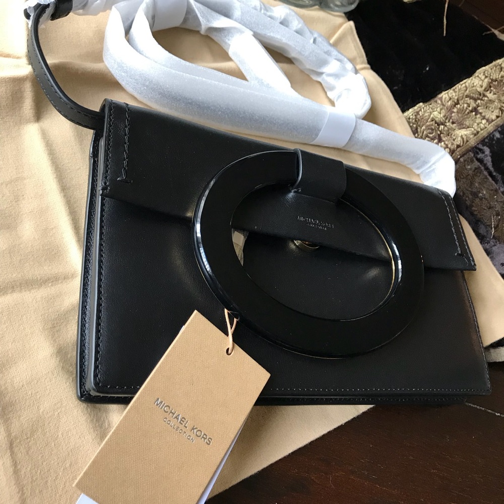 RARE❤️Authentic MK Collection Calf Leather L.Edition Crosby/Clutch/shoulder ❤️ - Picture 2 of 14